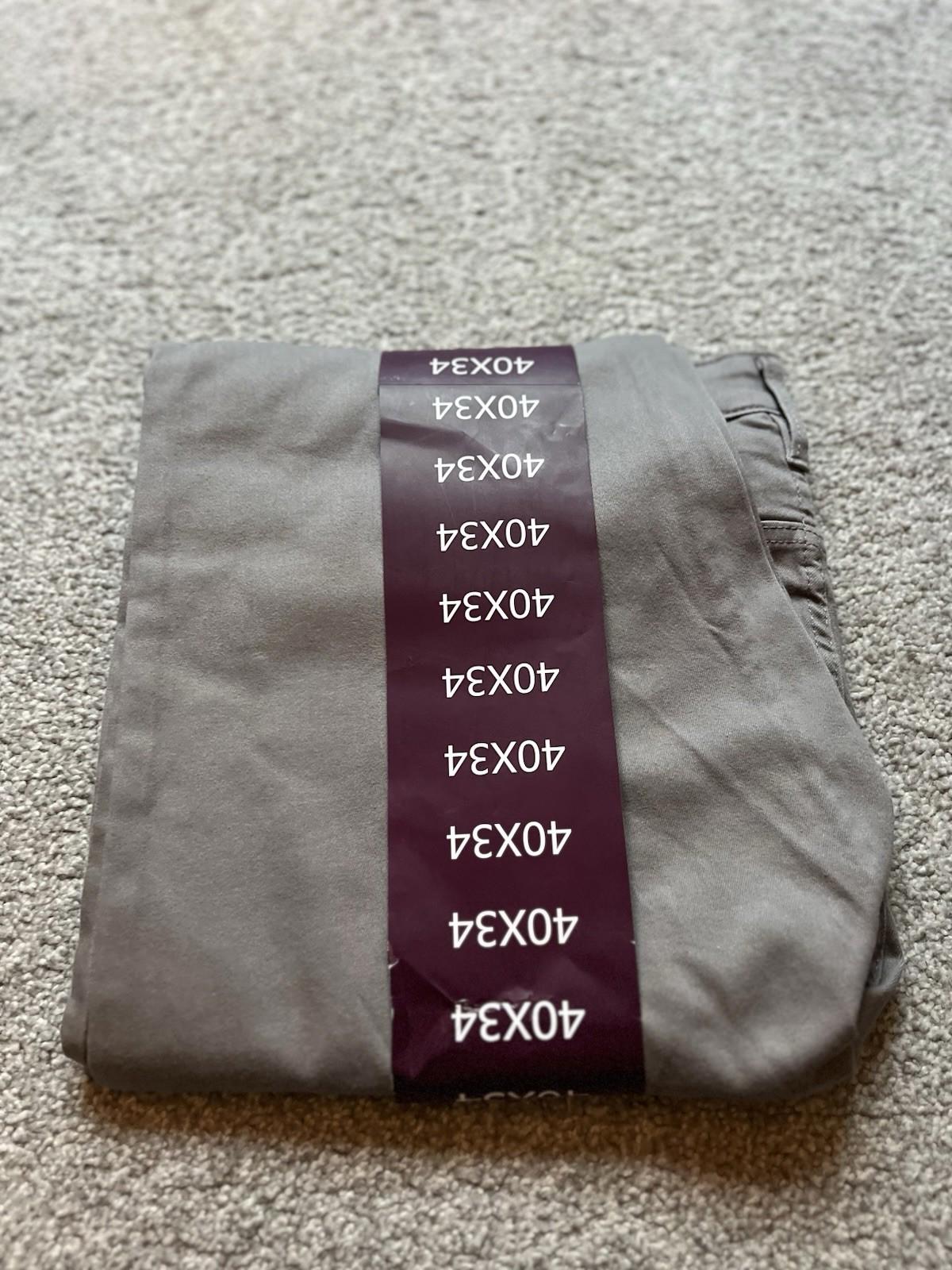 Jachs Grey 5-pocket Chinos, Size 40” x 34”