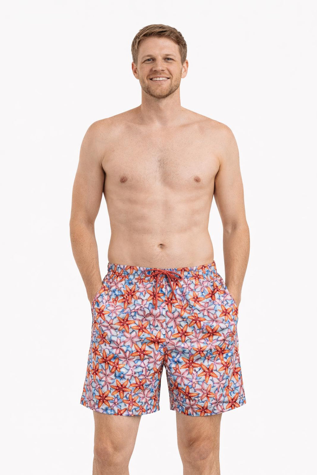 Swims men’s orange swim shorts, size large