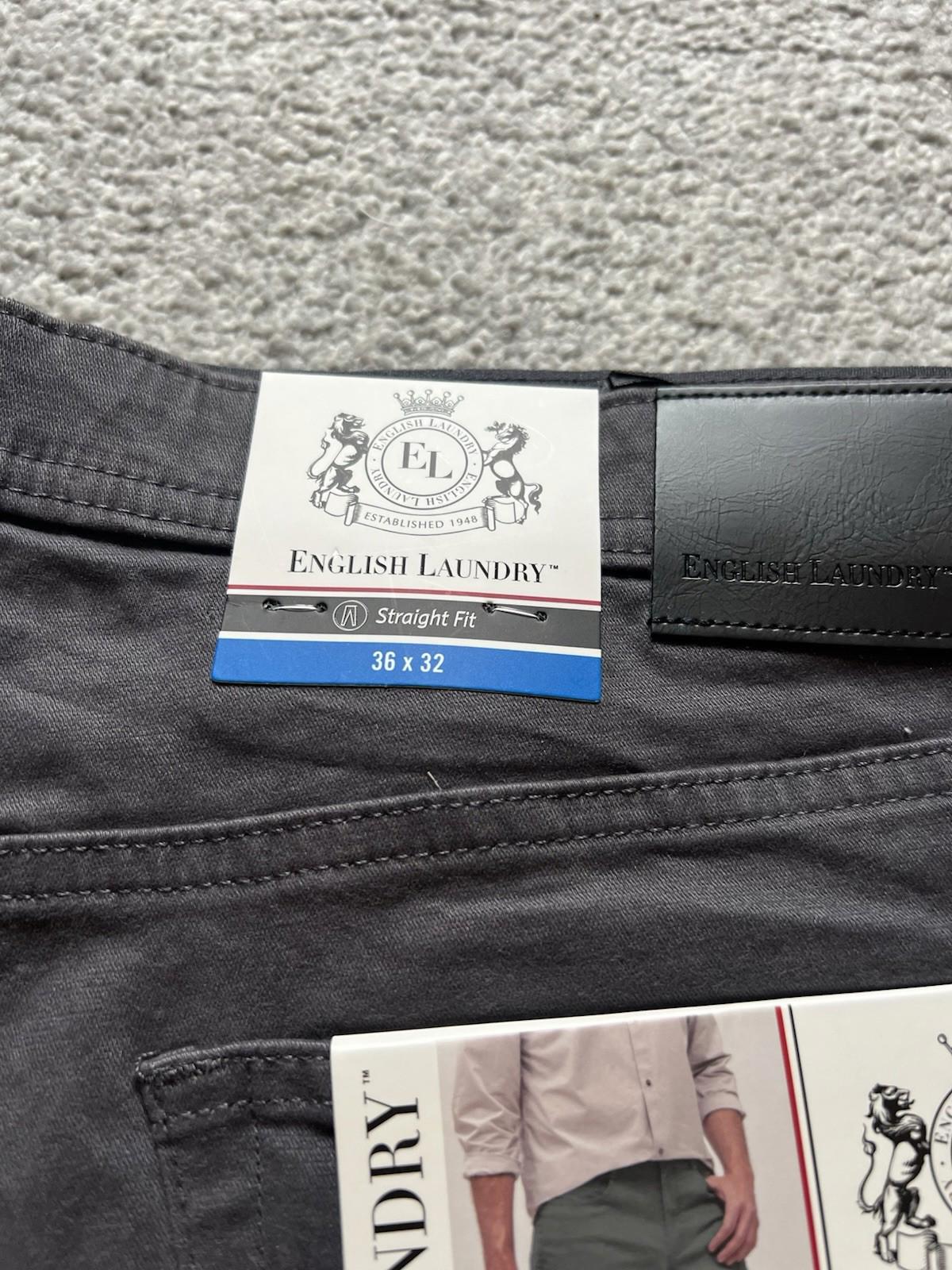 English Laundry Iron 5-pocket Chinos, Size 36” X 32”