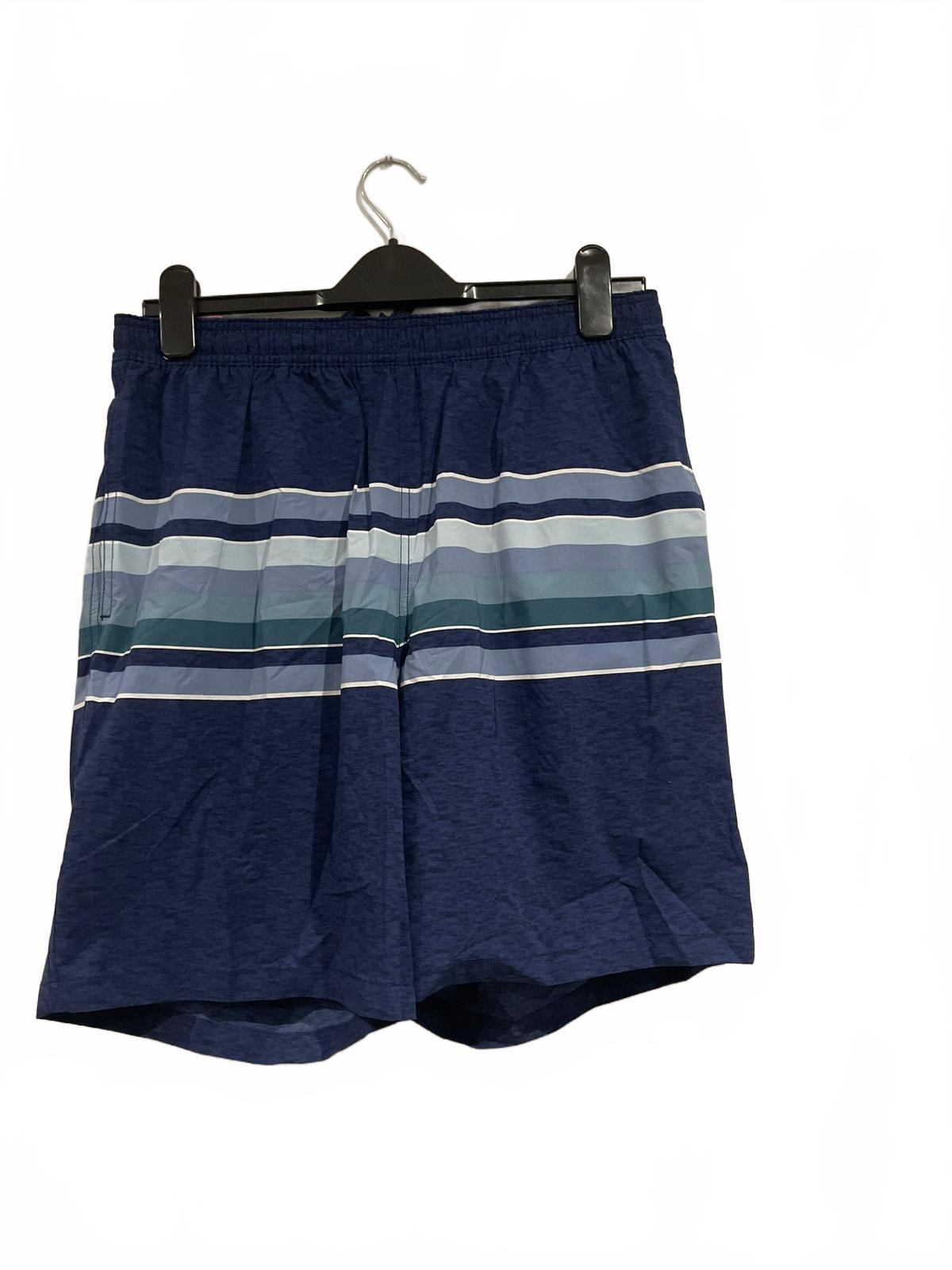Kirkland men’s blue stripe swim shorts, size large