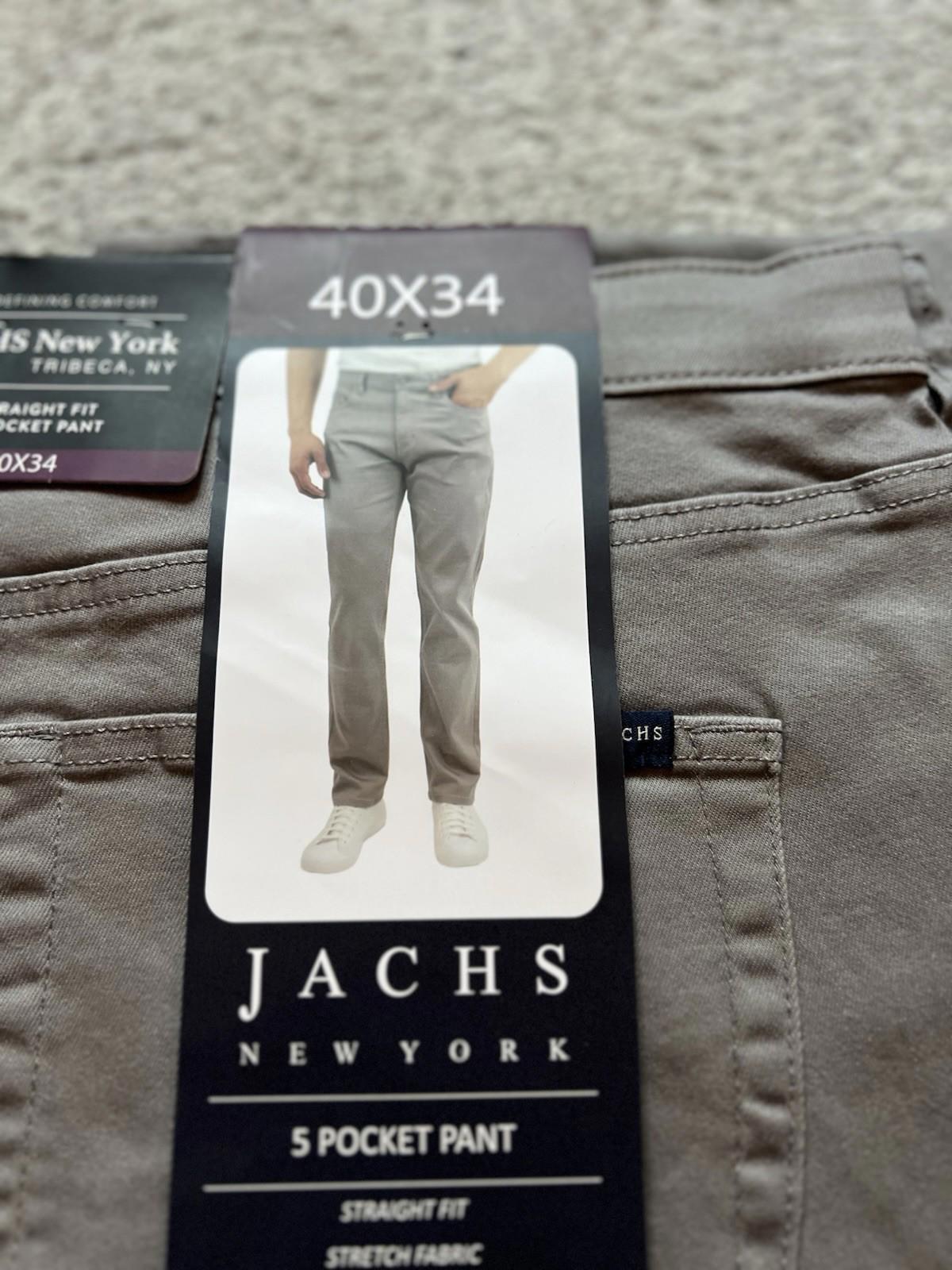 Jachs Grey 5-pocket Chinos, Size 40” x 34”