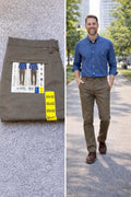 English Laundry mushroom flat front chinos, size 32” x 32”