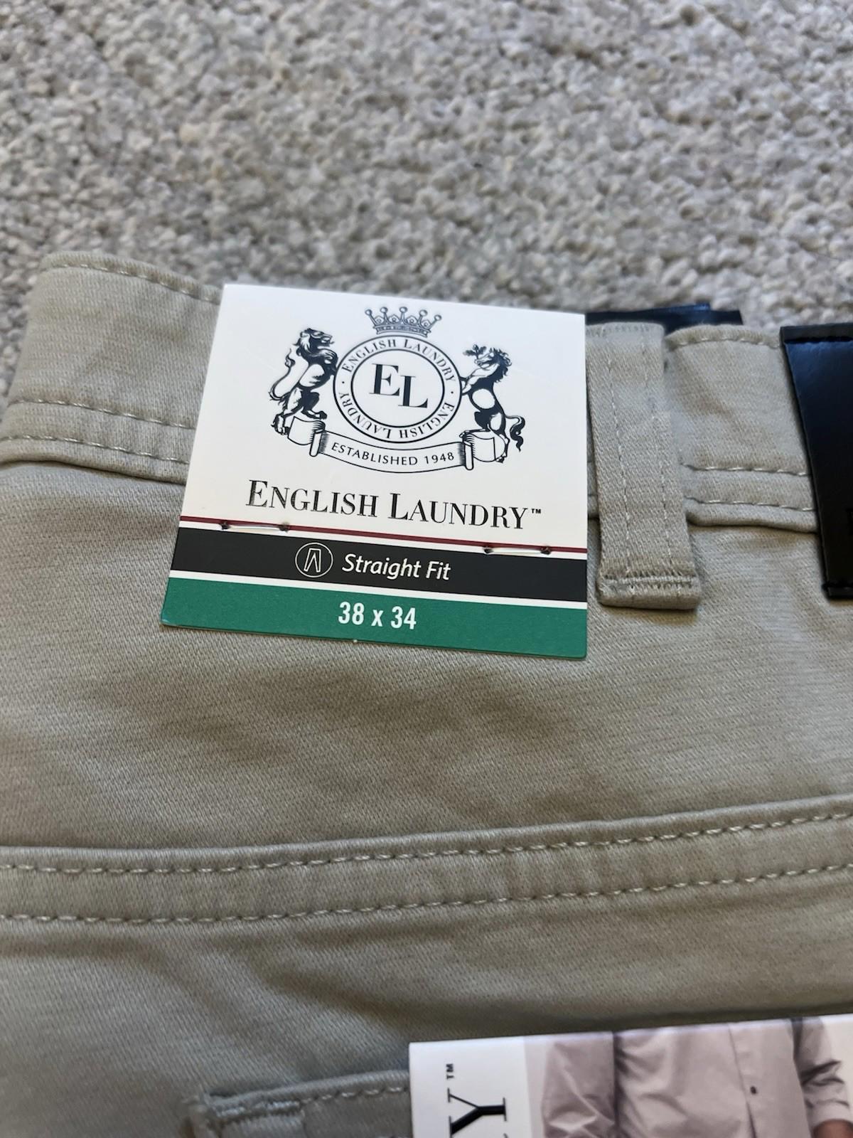 English Laundry Stone 5-pocket Trousers, Size 38” X 34”