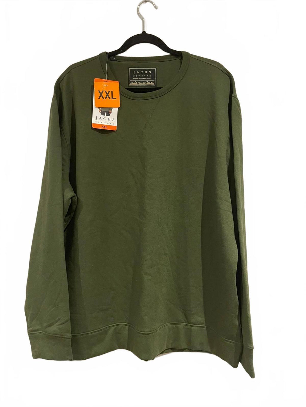Jachs round neck soft feel green sweater, size XXL