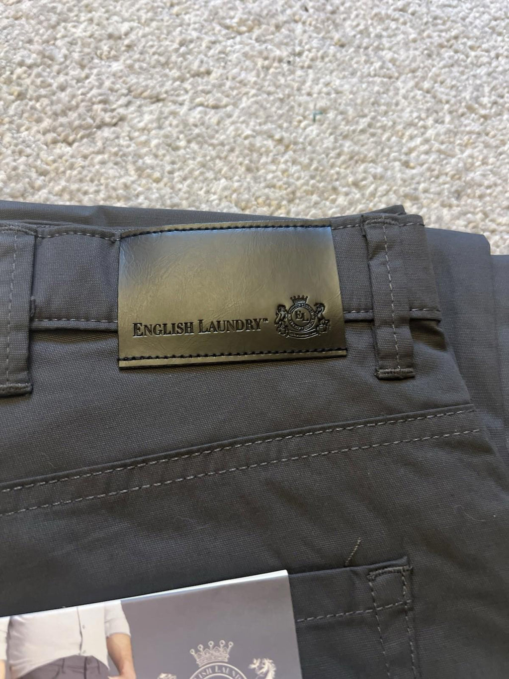 English Laundry Grey  5-pocket Chinos, Size 38” X 32”￼