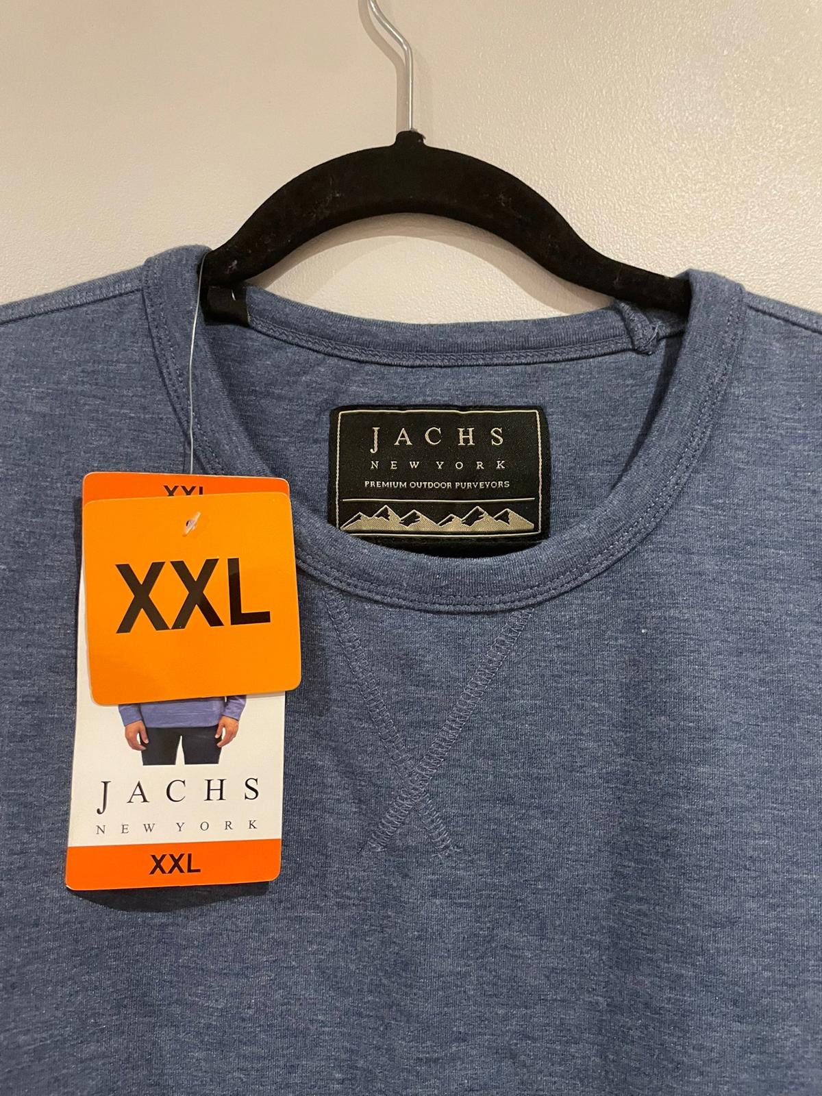 Jachs round neck soft feel blue sweater, size XXL