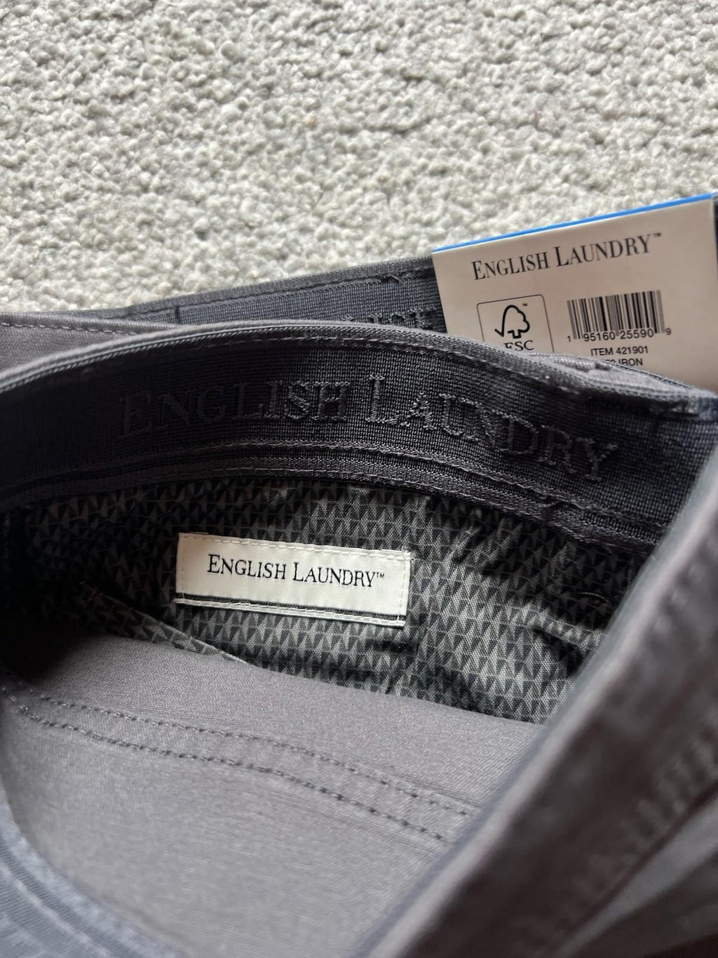English Laundry Iron 5-pocket Chinos, Size 36” X 32”