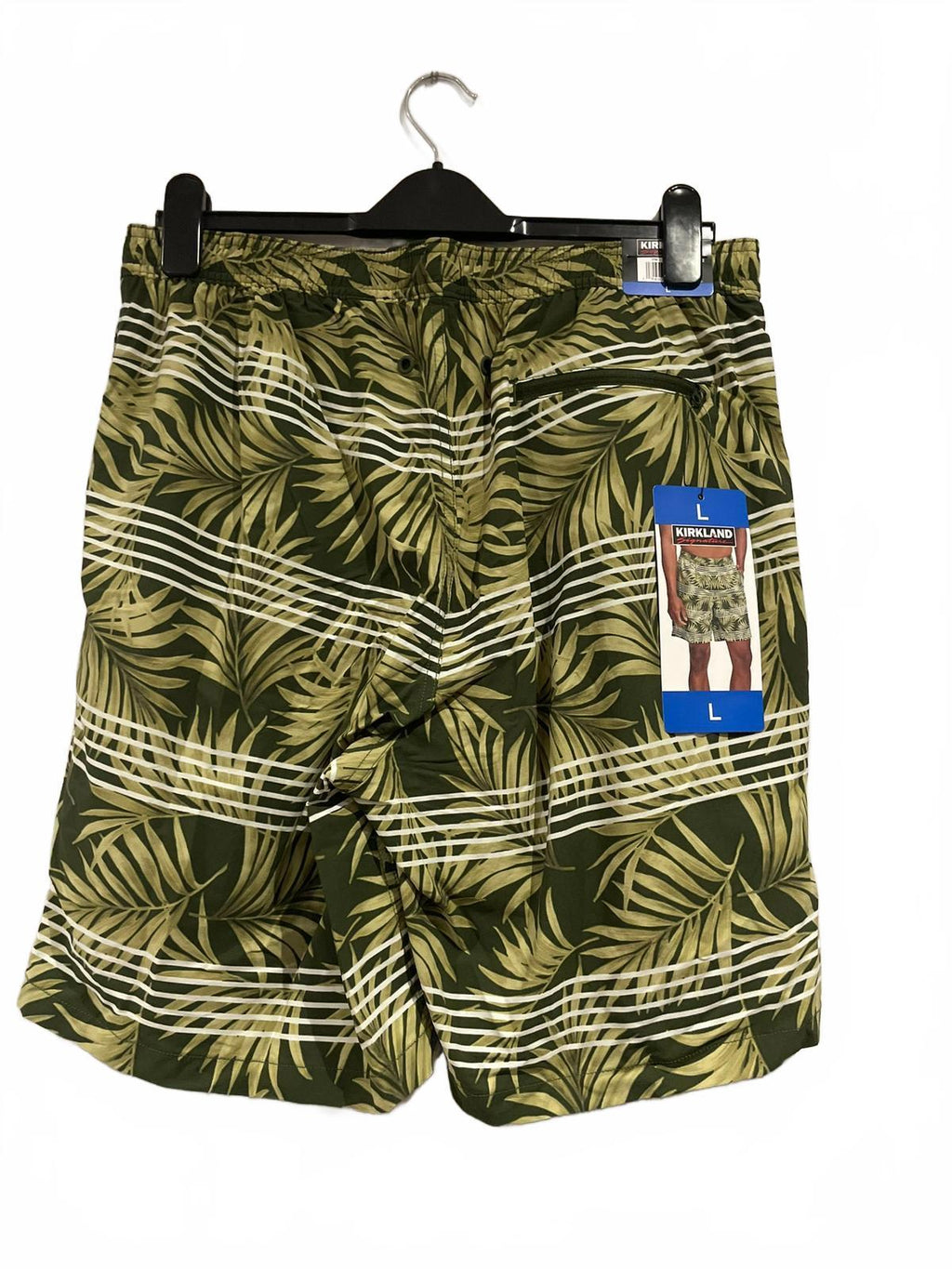 Kirkland Green patterned swim shorts, size large