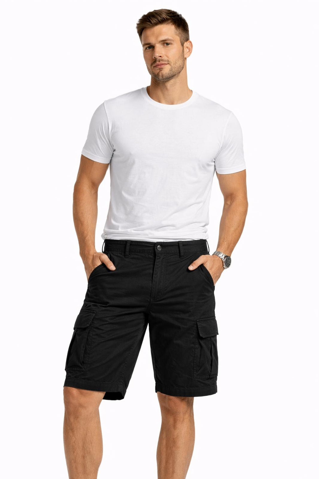 Unionbay black cargo shorts, size 32” waist