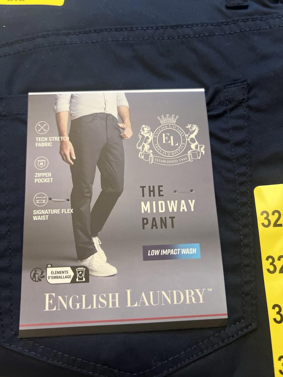 English Laundry Dark Sapphire 5-pocket Chinos, Size 32” X 30”