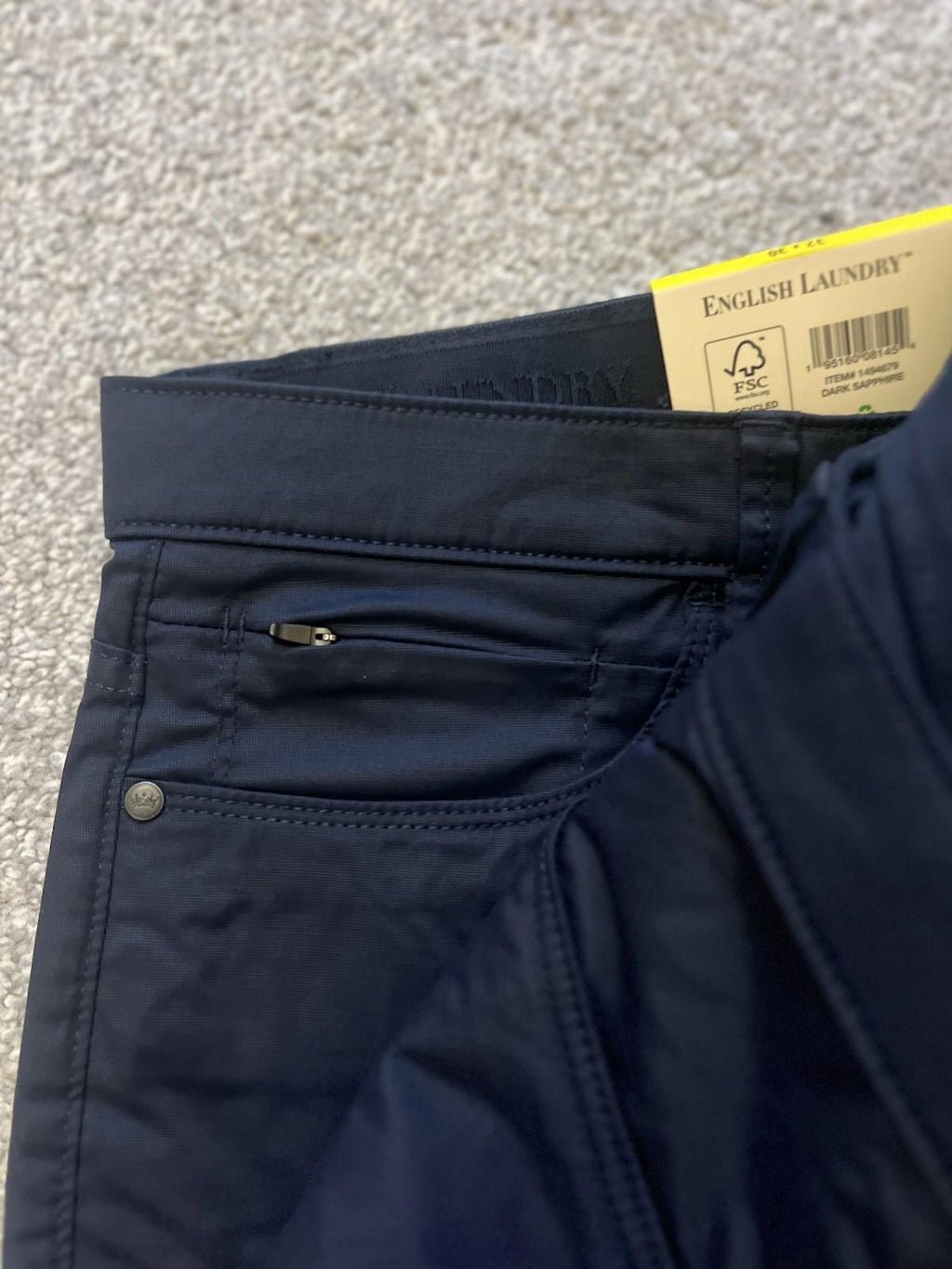 English Laundry Dark Sapphire 5-pocket Chinos, Size 32” X 30”