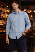 Swims light blue linen cotton shirt, size XL