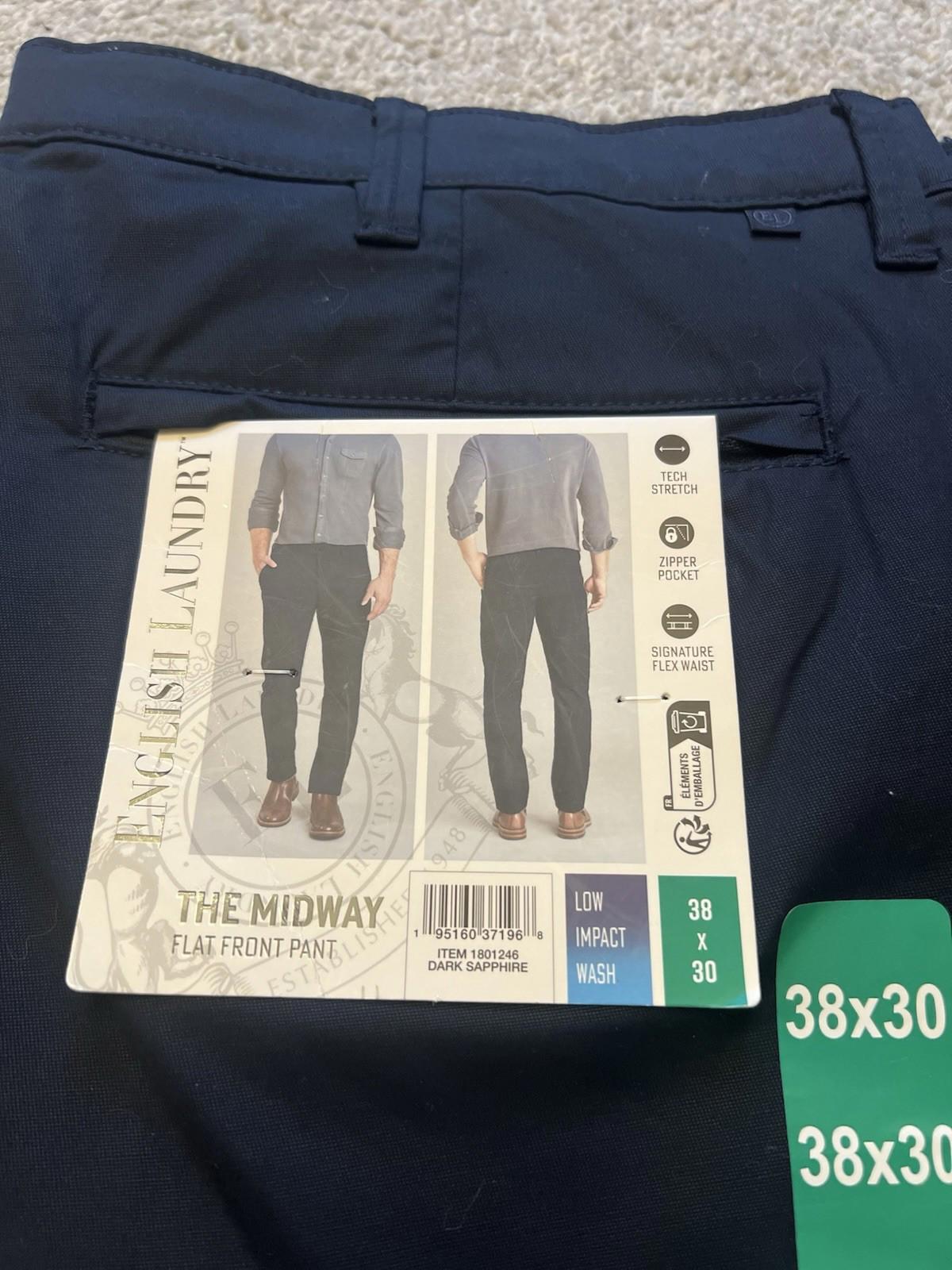 English Laundry Navy Chinos, Size 38” X 30”