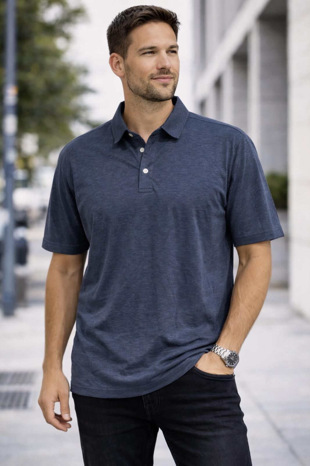 Jachs navy polo t-shirt, size XL