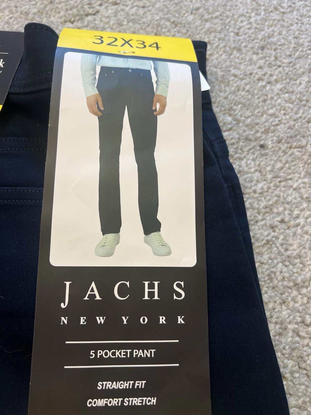 Jachs Dark Navy 5-pocket Chinos, Size 32” X 34”