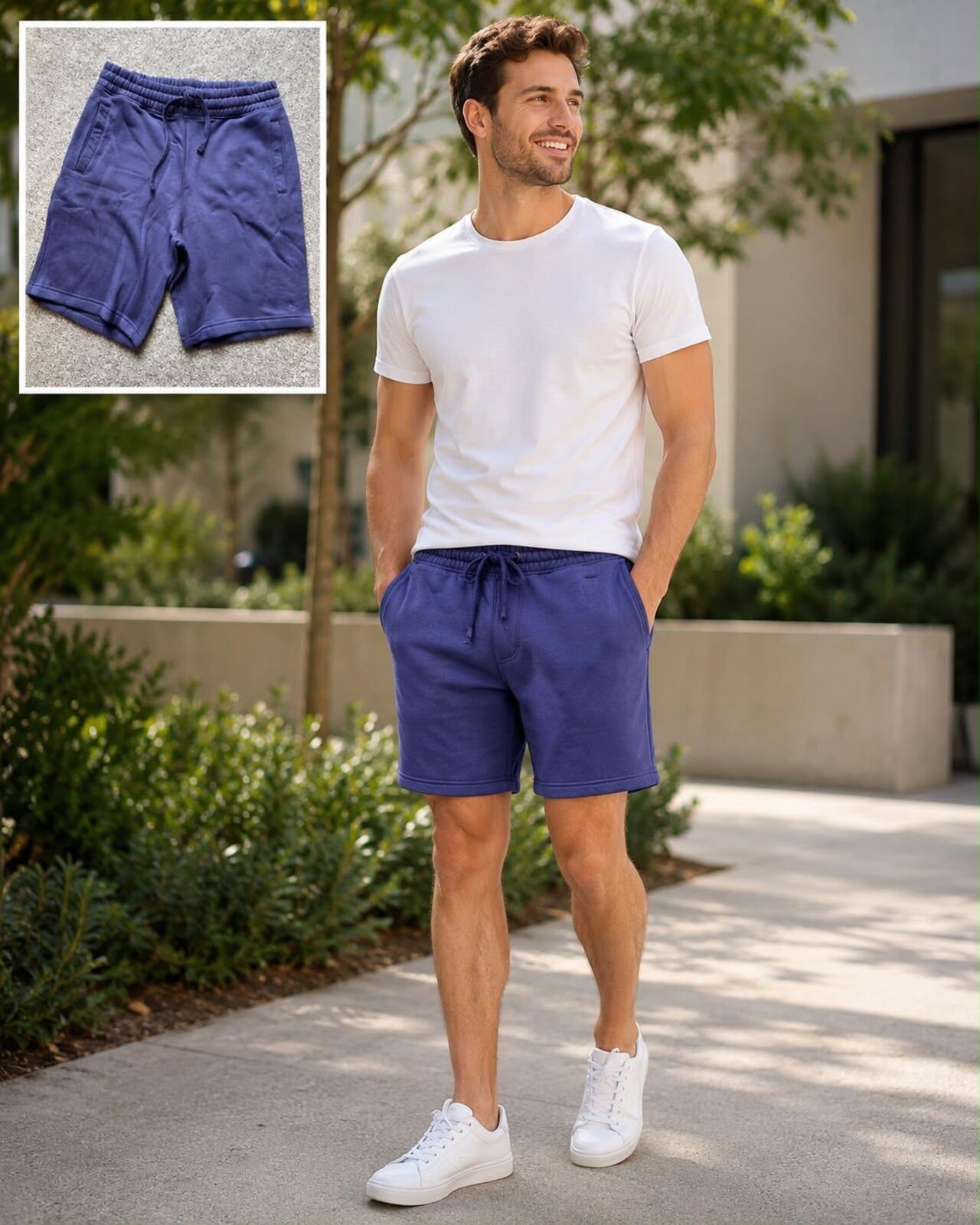 Jack Wills blue elasticated waist shorts, size medium