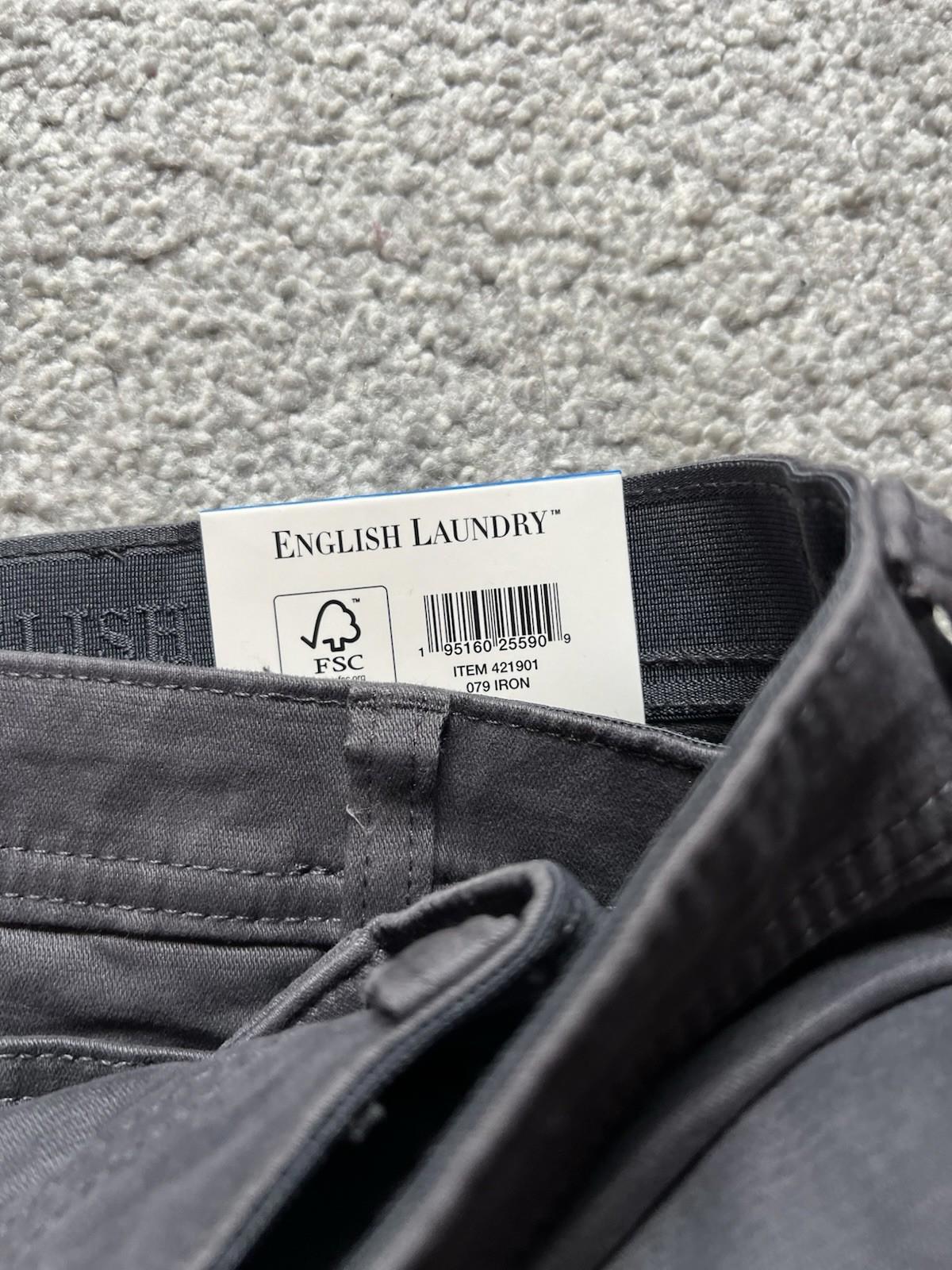 English Laundry Iron 5-pocket Chinos, Size 36” X 32”