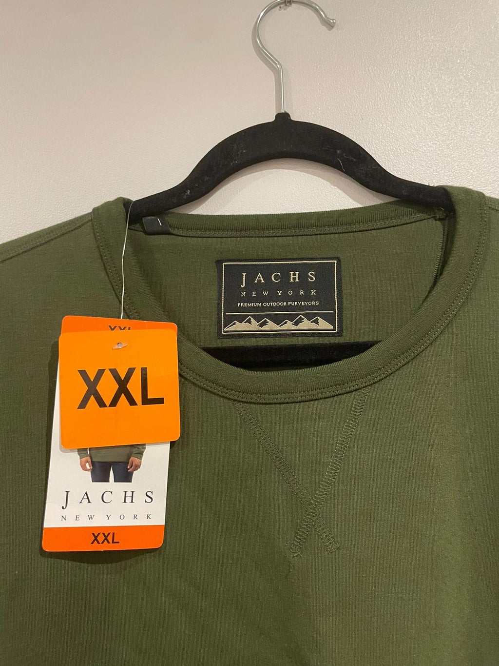 Jachs round neck soft feel green sweater, size XXL