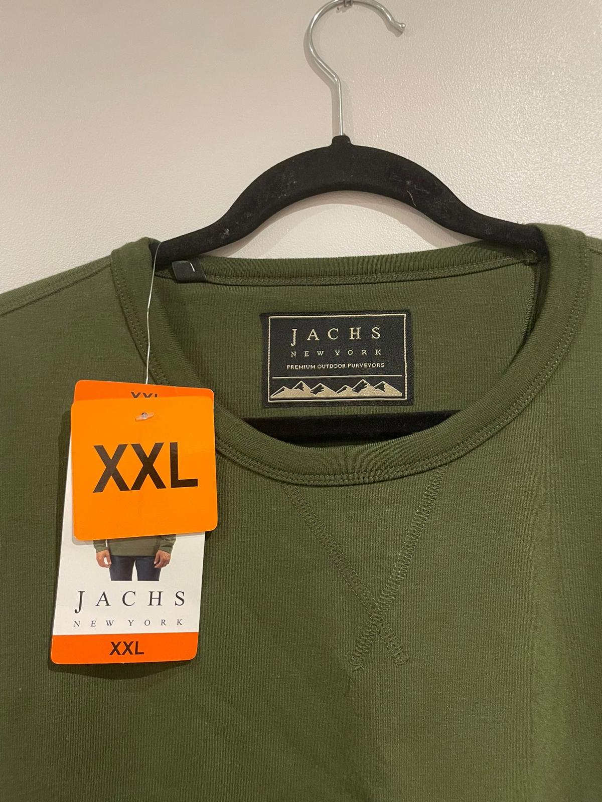 Jachs round neck soft feel green sweater, size XXL