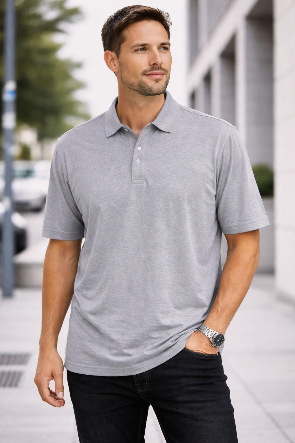 Jachs light blue polo t-shirt, size XL