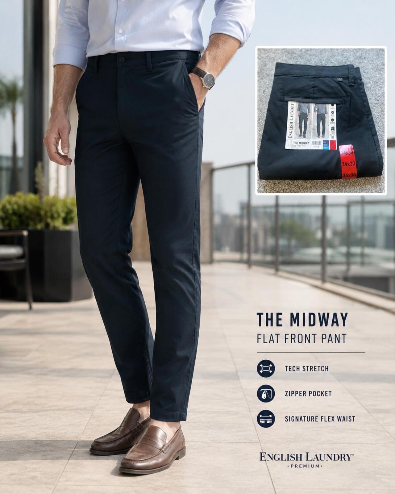 English Laundry deep sea chinos, size 34” x 30”