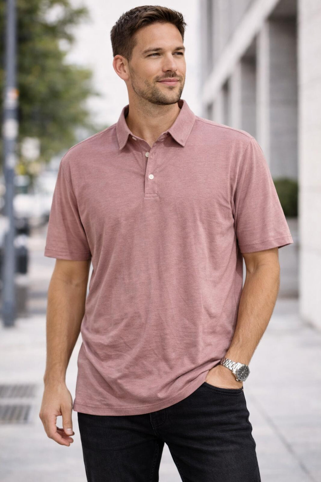 Jachs red polo t-shirt, size XL