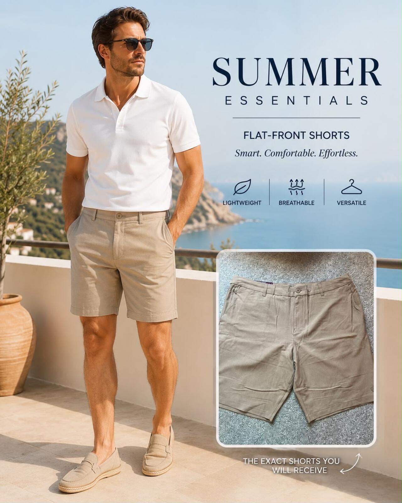 Hang Ten tan chino shorts, size 40” waist