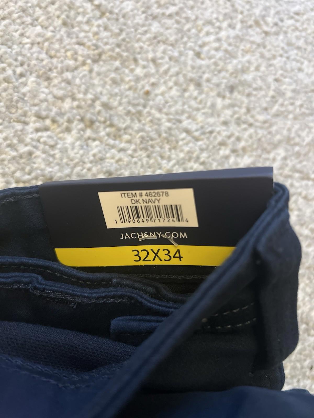 Jachs Dark Navy 5-pocket Chinos, Size 32” X 34”