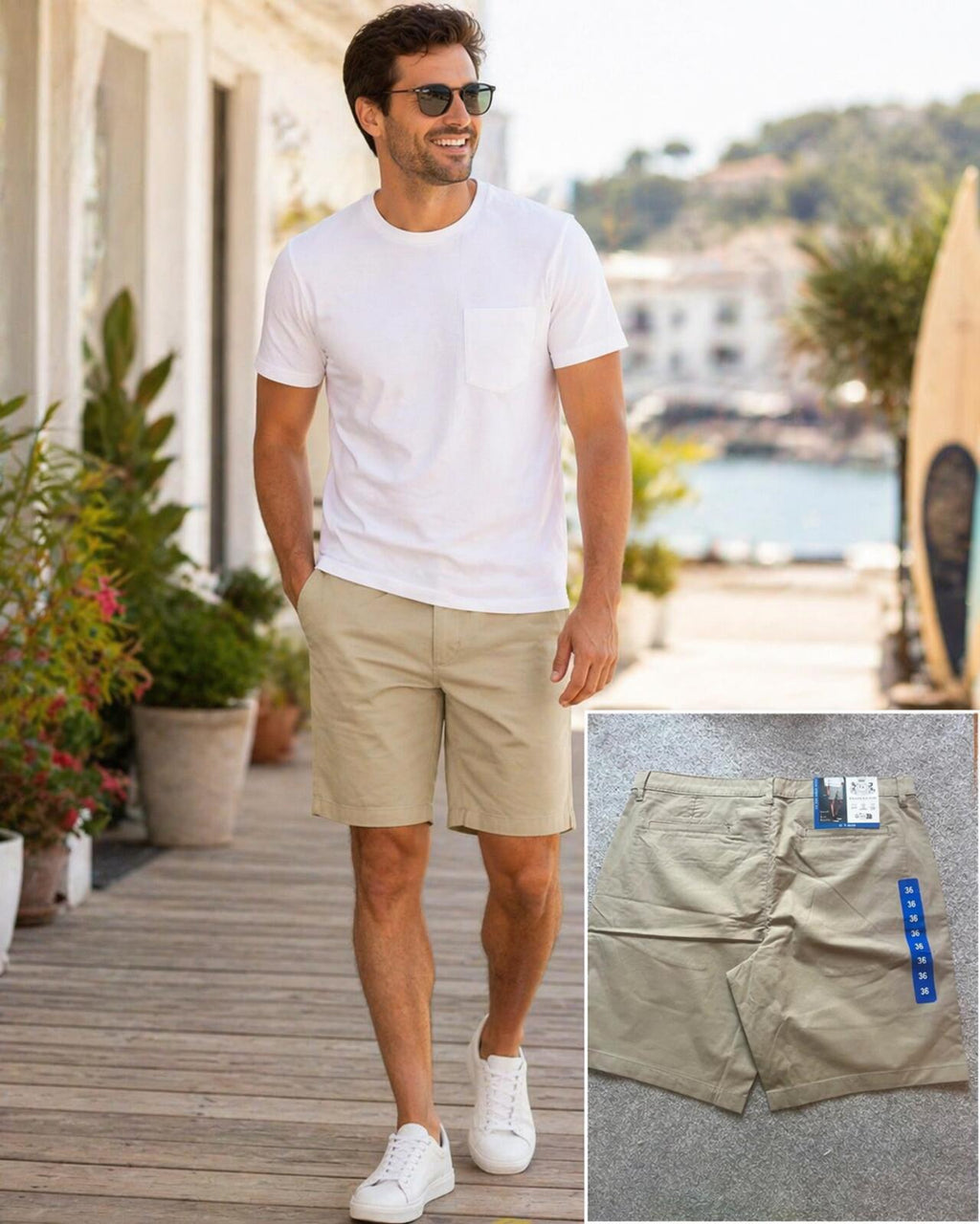 English Laundry Birch chino shorts, size 36” waist