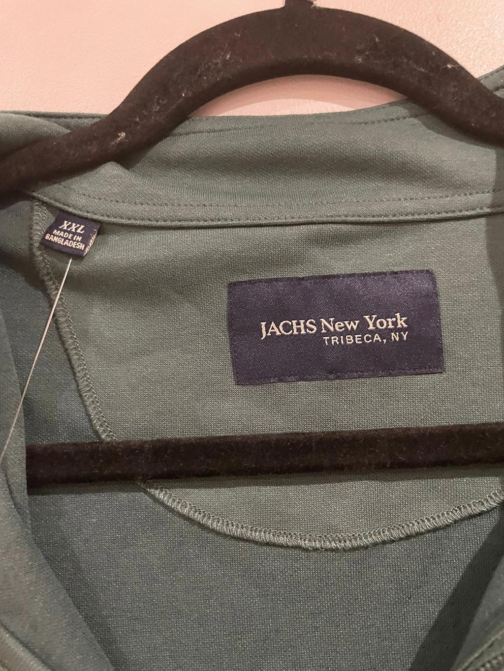 Jachs Green 1/2 zip sweater, size XXL