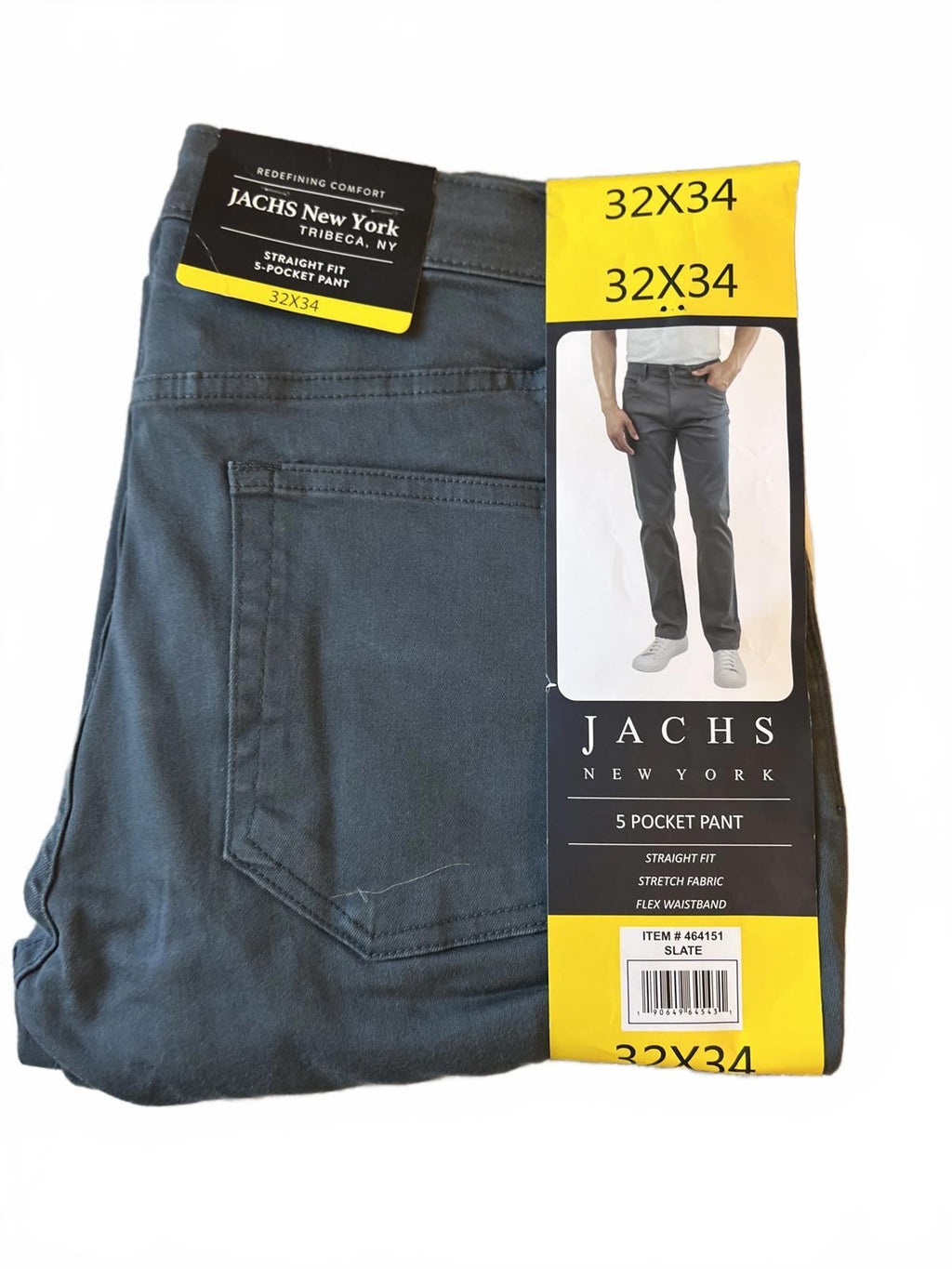 Jachs slate 5 pocket chinos, size 32” x 34”