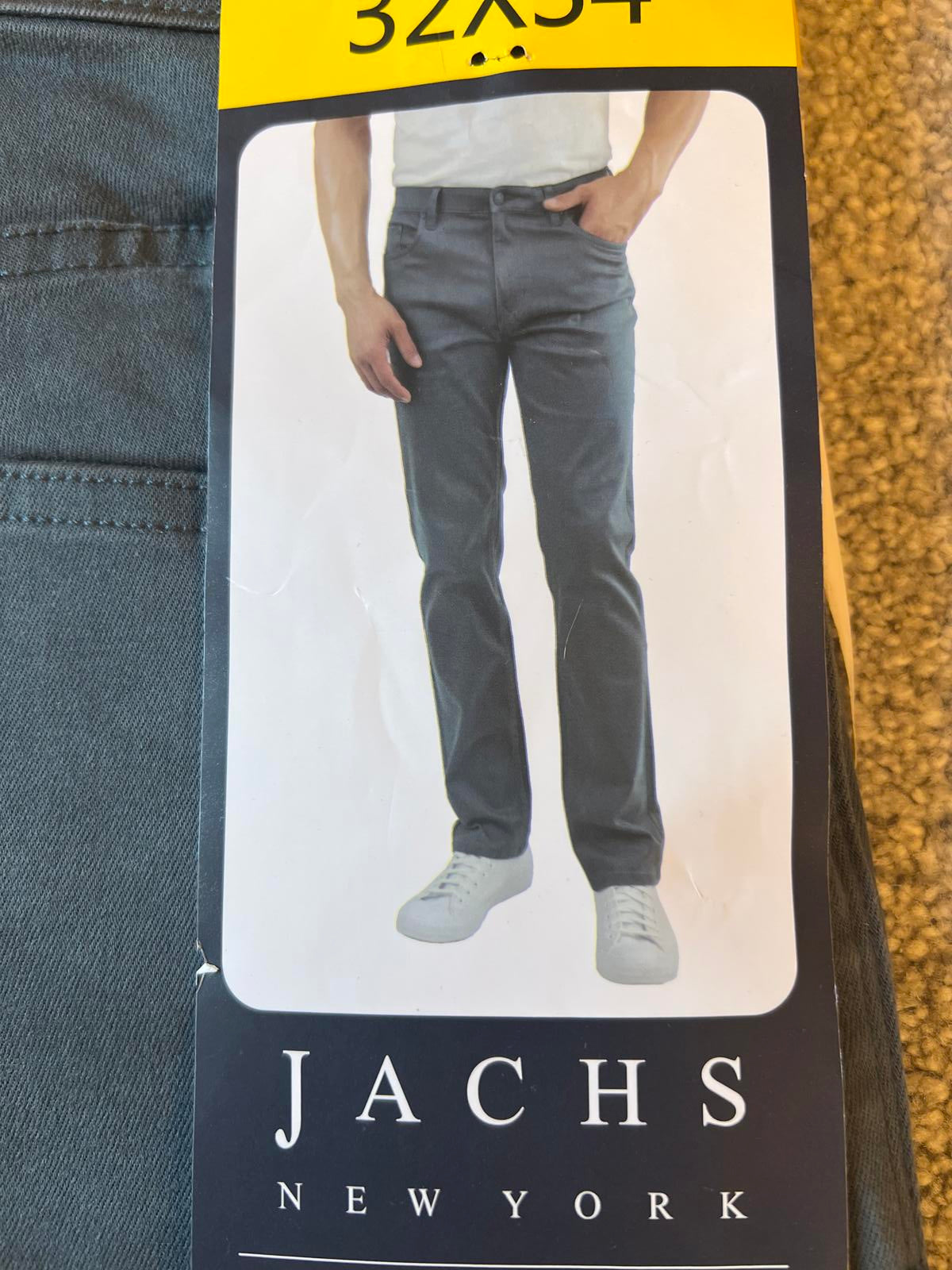 Jachs slate 5 pocket chinos, size 32” x 34”