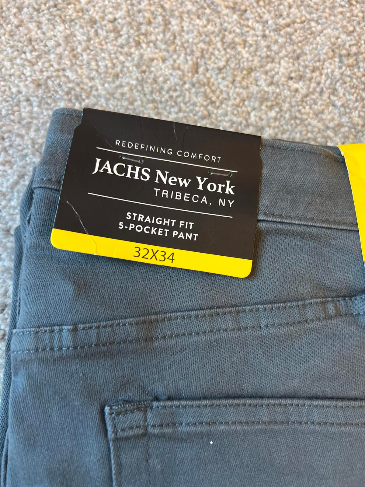 Jachs slate 5 pocket chinos, size 32” x 34”
