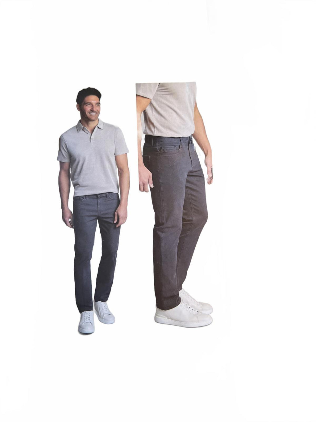 English Laundry grey 5-pocket chinos, size 38” x 32”