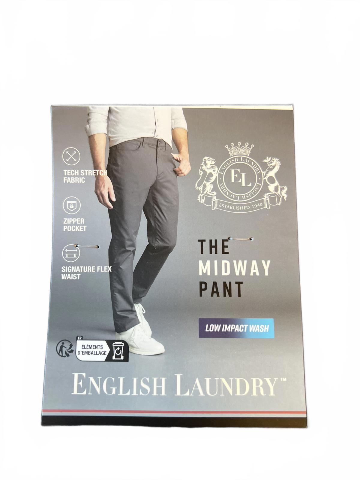 English Laundry grey 5-pocket chinos, size 38” x 34”