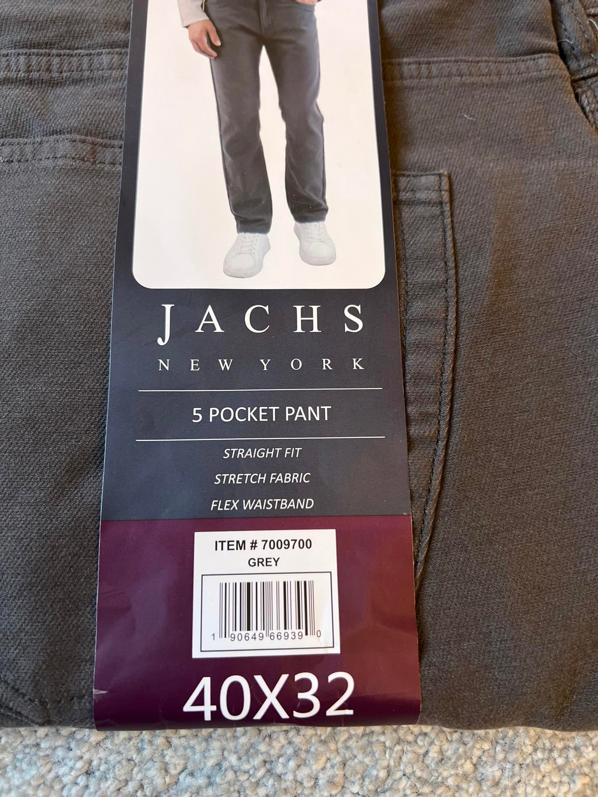Jachs grey 5-pocket chinos, size 40” x 32”