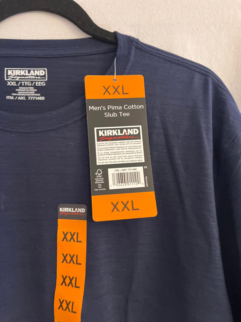 Kirkland navy t-shirt, size XXL