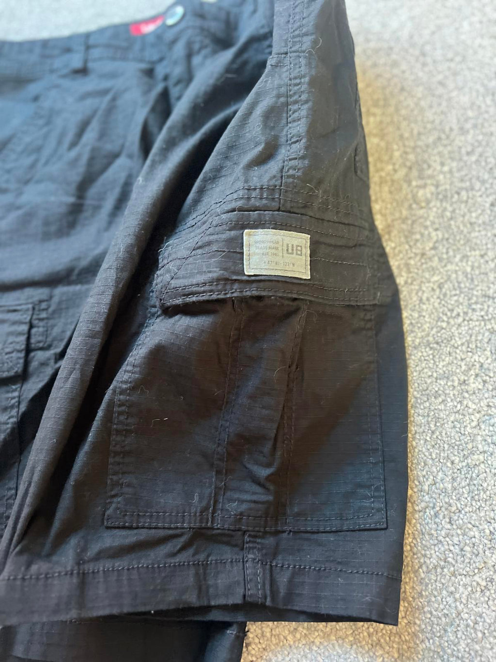 Unionbay black cargo shorts, size 32” waist