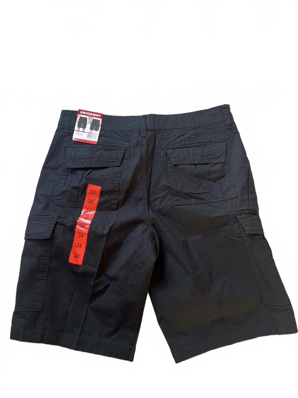 Unionbay black cargo shorts, size 34” waist
