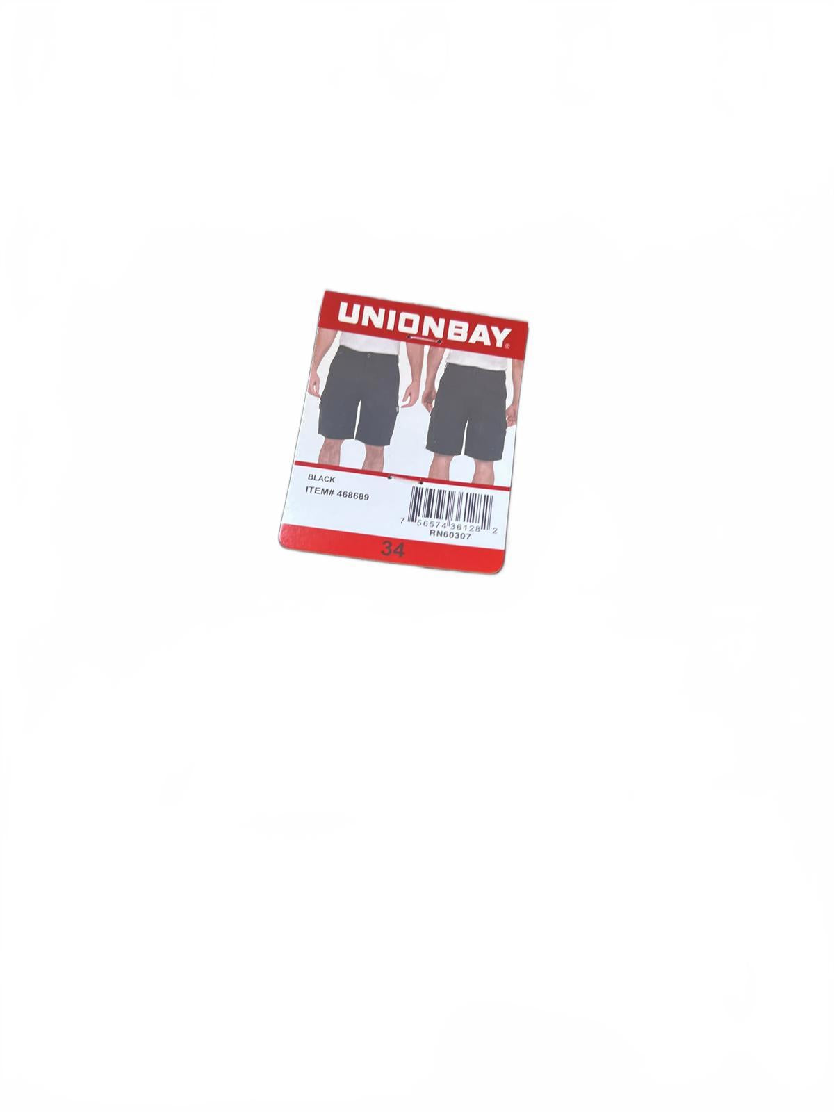 Unionbay black cargo shorts, size 34” waist