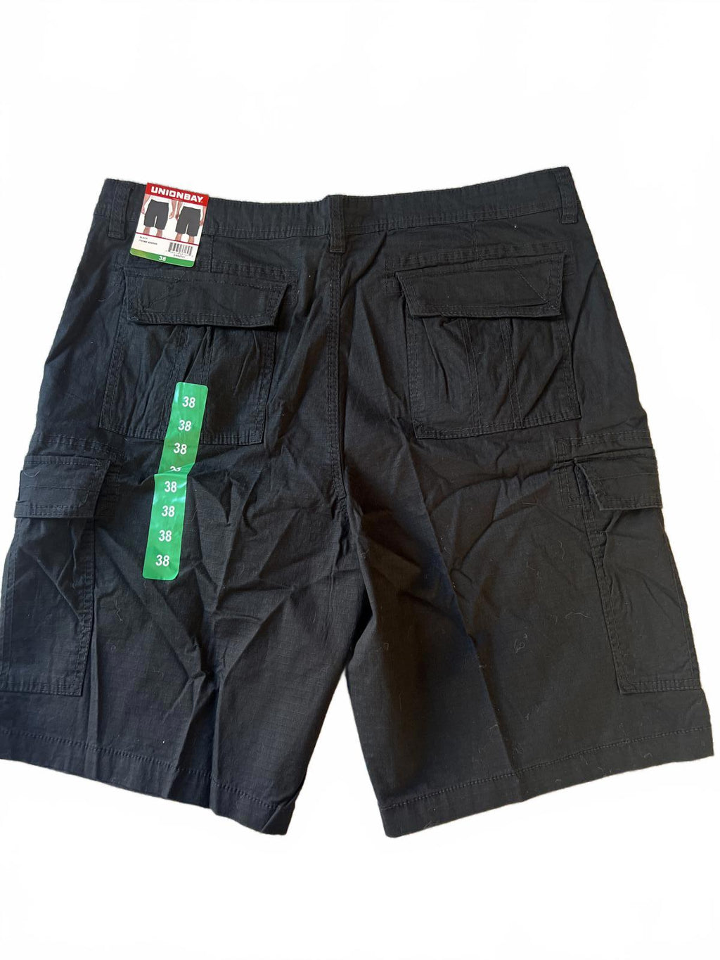 Unionbay black cargo shorts, size 38” waist