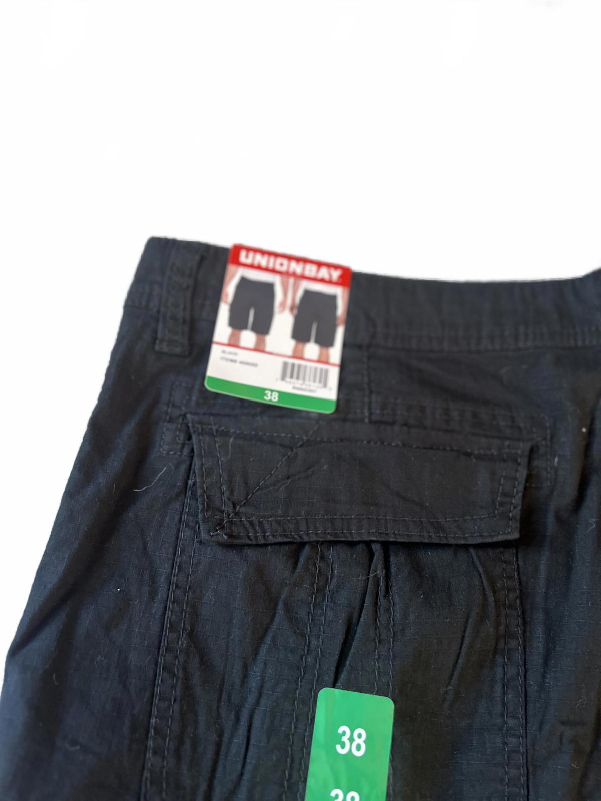 Unionbay black cargo shorts, size 38” waist