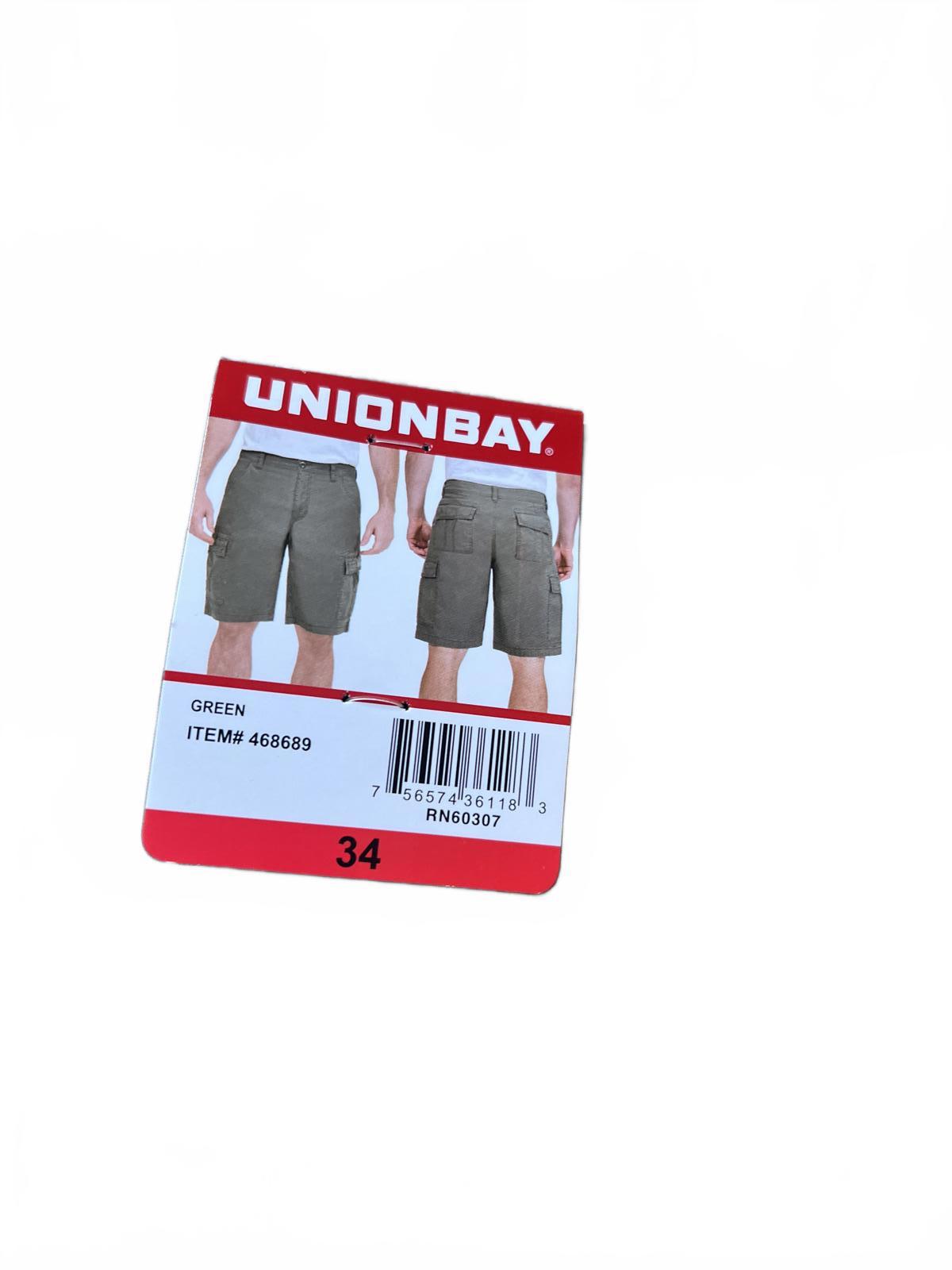 Unionbay Green cargo shorts, size 34” waist