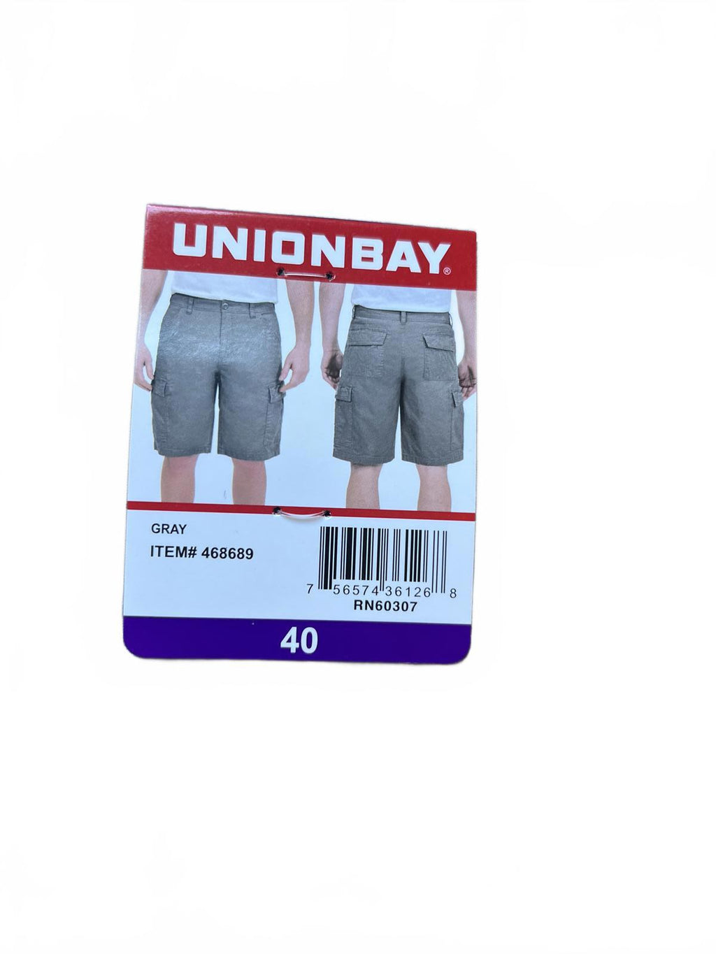 Unionbay grey cargo shorts, size 40” waist