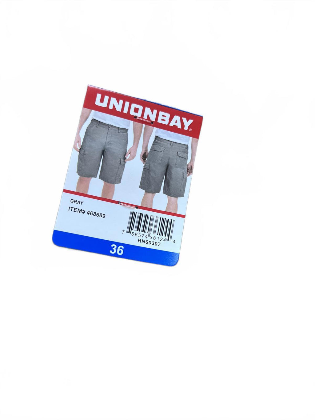 Unionbay grey cargo shorts, size 36” waist