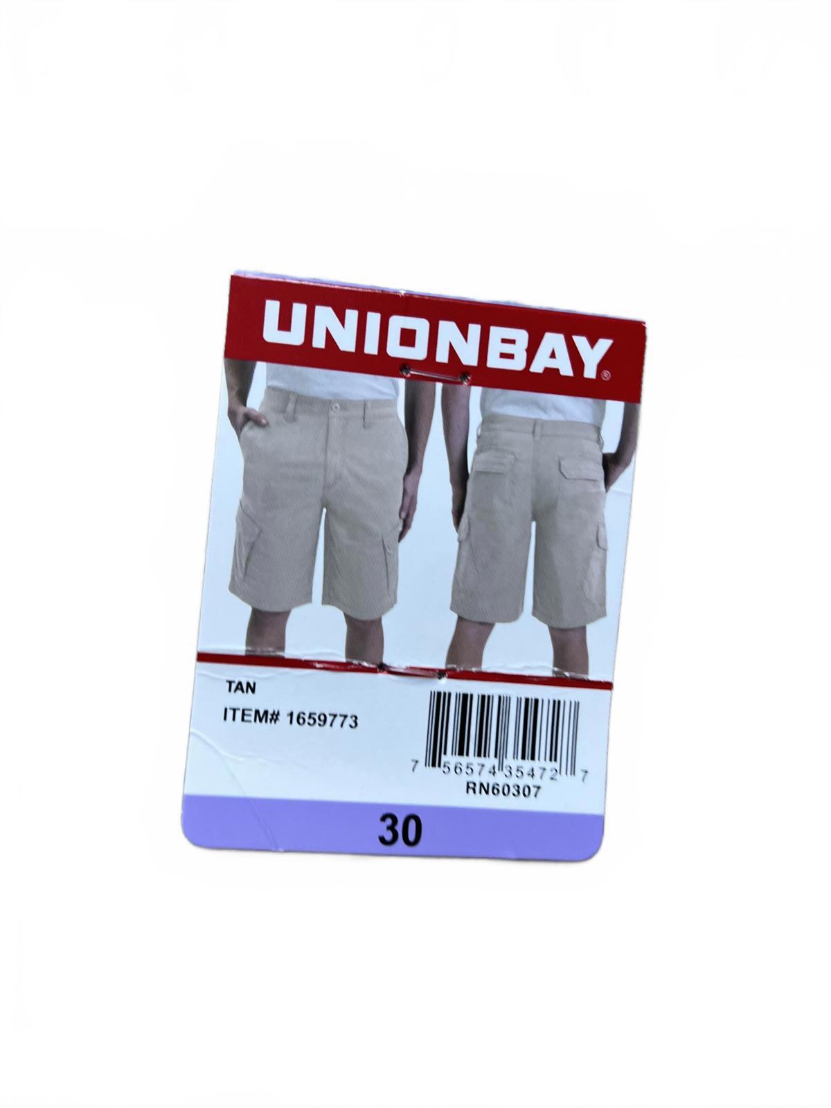 Unionbay tan cargo shorts, size 30” waist