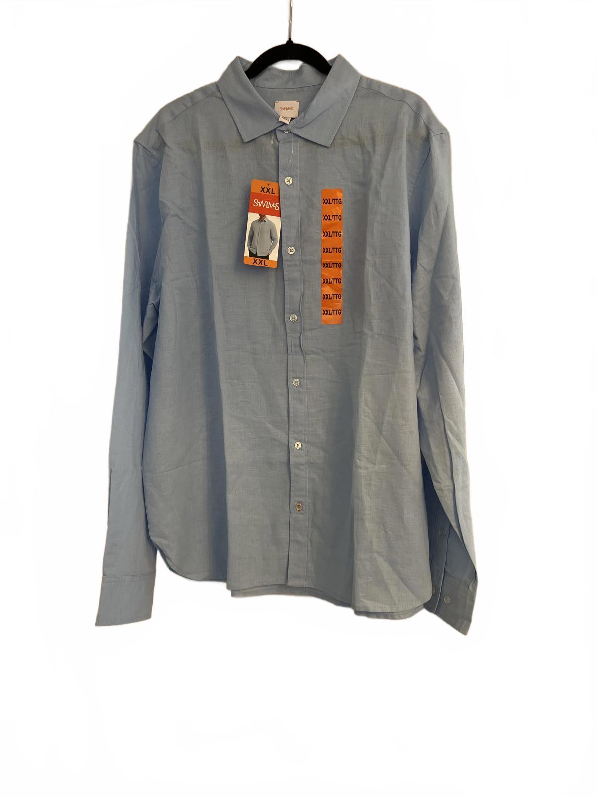 Swims light blue linen cotton shirt, size XXL