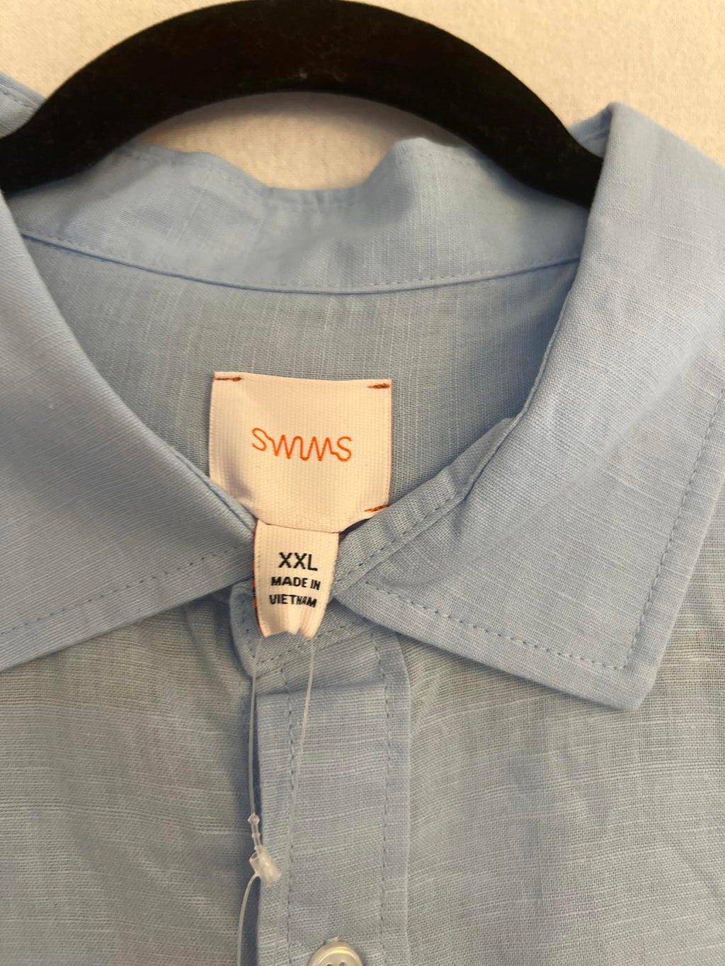 Swims light blue linen cotton shirt, size XXL