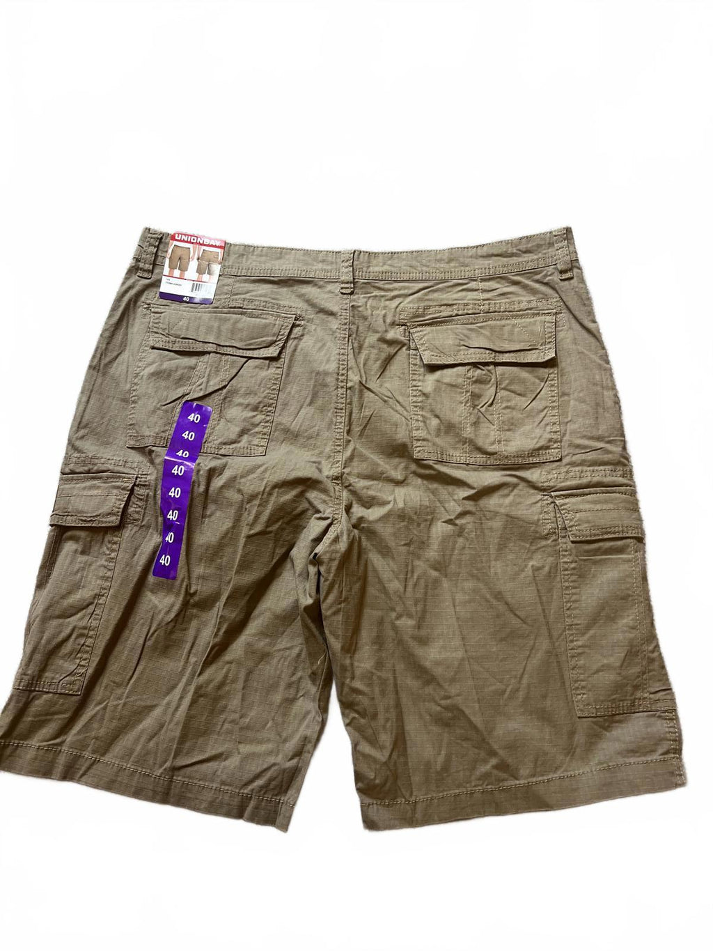 Unionbay tan cargo shorts, size 40” waist