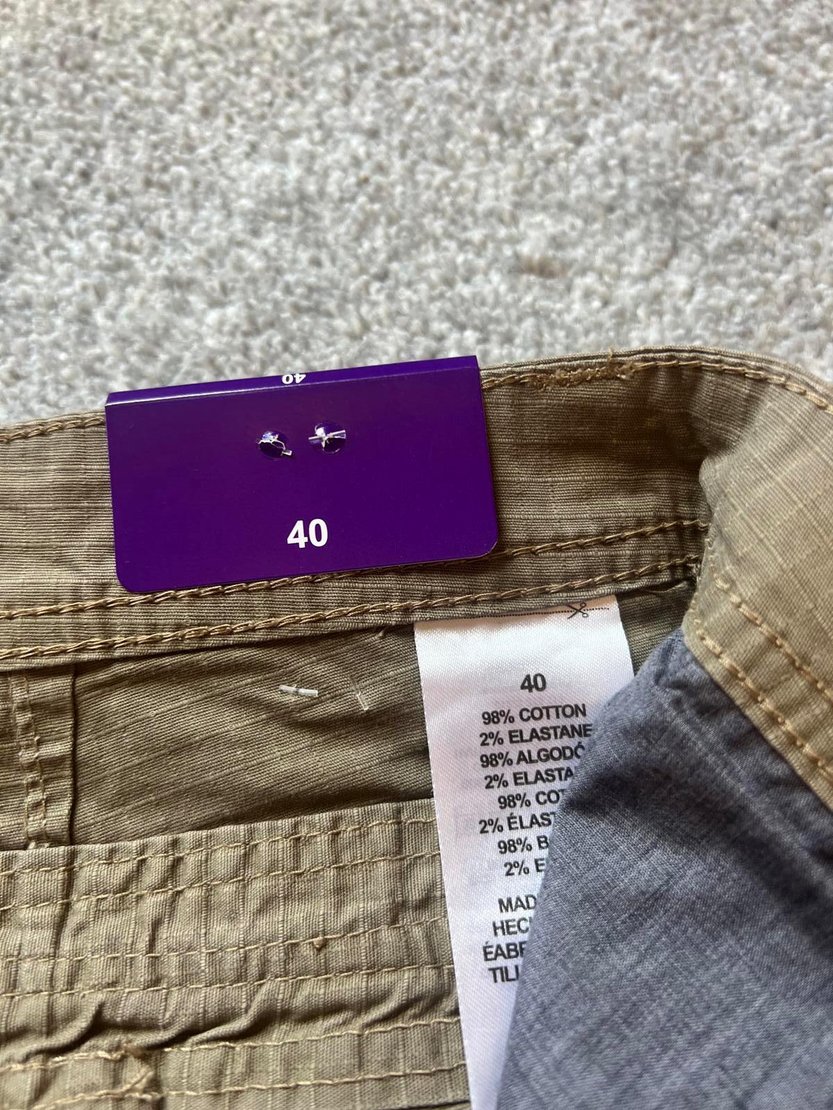 Unionbay tan cargo shorts, size 40” waist